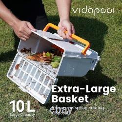 Vidapool Solar Pool Skimmer Robot Automatic Surface Cleaner 10L Basket White