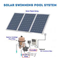 WBS 500W Solar Pump In-Ground Swimming Pool Clean Spa Brushless Motor 66GPM