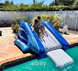 Water Slide for Inground Swimming Pool with Inflatable Landing Pad & Sprayers