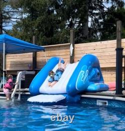 Water Slide for Inground Swimming Pool with Inflatable Landing Pad & Sprayers