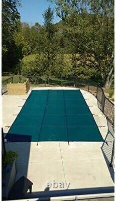 WaterWarden Safety Inground 16' x 32', Rectangle Swimming Pool Cover, Green Mesh