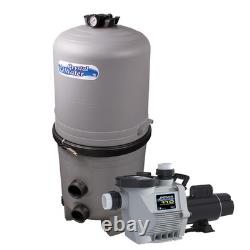 Waterway 325 Sq Ft Inground Cartridge Swimming Pool Filter with 1.10 HP Pump