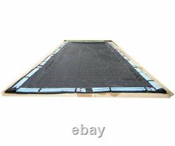 Winter Mesh Pool Cover Inground 12X20 Rectangle Swimming Pool with Water Tubes