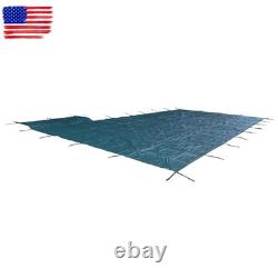 Winter Rectangle Above Inground Swimming Pool Heavy Duty Safety Cover 18×36FT