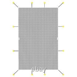 Winter Rectangle Above Inground Swimming Pool Heavy Duty Safety Cover Gray
