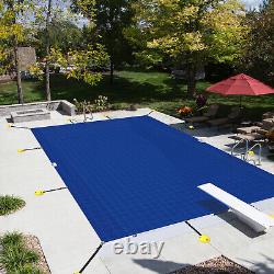 Winter Rectangle Inground Swimming Pool Heavy Duty Safety Cover Blue Customize