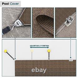 Winter Rectangle Inground Swimming Pool Heavy Duty Safety Cover Brown Customize