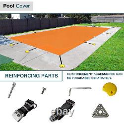 Winter Rectangle Inground Swimming Pool Heavy Duty Safety Cover Orange Custom