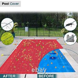 Winter Rectangle Inground Swimming Pool Heavy Duty Safety Cover Red Custom