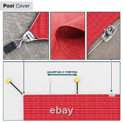 Winter Rectangle Inground Swimming Pool Heavy Duty Safety Cover Red Custom