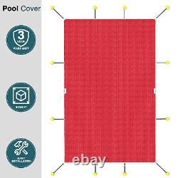 Winter Rectangle Inground Swimming Pool Heavy Duty Safety Cover Red Custom