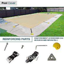 Winter Rectangle Inground Swimming Pool Heavy Duty Safety Cover Sand Custom