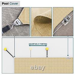 Winter Rectangle Inground Swimming Pool Heavy Duty Safety Cover Sand Custom