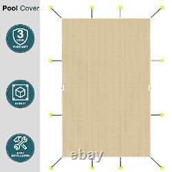 Winter Rectangle Inground Swimming Pool Heavy Duty Safety Cover Sand Custom