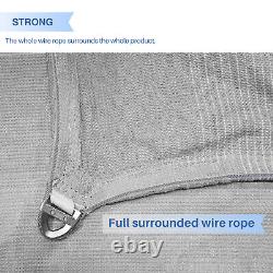 Wire Rope Rectangular Inground Swimming Pool Winter Cover Pool Safety-Gray