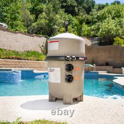 XtremepowerUS DE Pool Filter 48 SQ. FT. Vertical Grid Swimming Pool Fitting Set