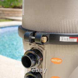 XtremepowerUS DE Pool Filter 48 SQ. FT. Vertical Grid Swimming Pool Fitting Set