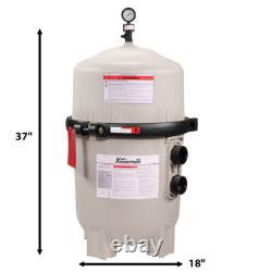 XtremepowerUS DE Pool Filter 48 SQ. FT. Vertical Grid Swimming Pool Fitting Set