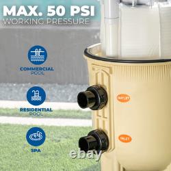 XtremepowerUS Maximum Clean In-Ground Swimming Pool 62 sq. Ft. DE Filter, Beige