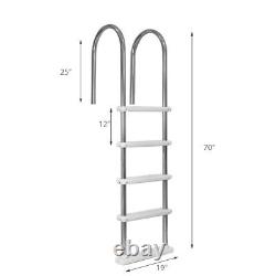 XtremepowerUS Stainless Steel Swimming Pool Ladder 5-Step for In-Ground Pools